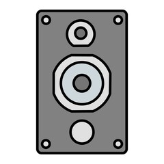 Vector Speaker Filled Outline Icon Design