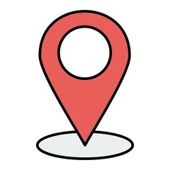 Vector Location Filled Outline Icon Design