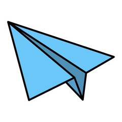 Vector Paper Plane Filled Outline Icon Design