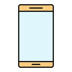 Vector Mobile Phone Filled Outline Icon Design