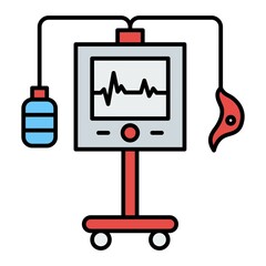 Vector Ventilator Filled Outline Icon Design