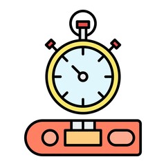 Vector Rapid Test Filled Outline Icon Design