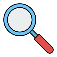 Vector Search Filled Outline Icon Design