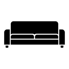 Vector Sofa Glyph Icon Design