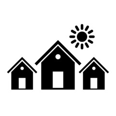 Vector Neighborhood Glyph Icon Design