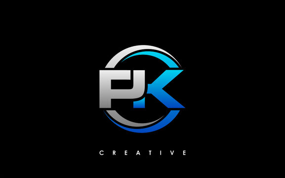 PK Letter Initial Logo Design Template Vector Illustration