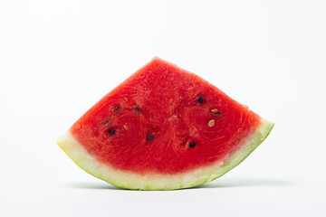 Watermelon on a white background. Isolated slice of watermelon