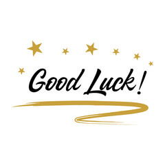Good luck handwritten lettering vector illustration
