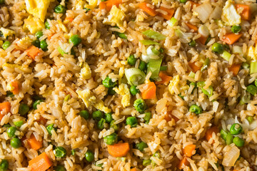 Fototapeta na wymiar Homemade Chinese Fried Rice