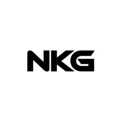 NKG letter logo design with white background in illustrator, vector logo modern alphabet font overlap style. calligraphy designs for logo, Poster, Invitation, etc.