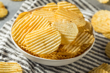 Salty Ruffled Potato Chips