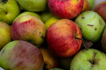 Full frame shot of red apples. Fresh red apples from the market.