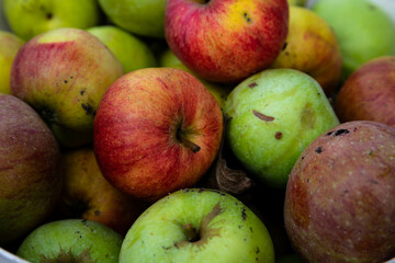 Full frame shot of red apples. Fresh red apples from the market.