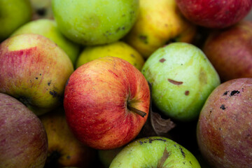 Full frame shot of red apples. Fresh red apples from the market.