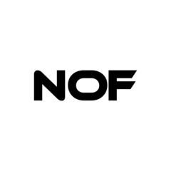 NOF letter logo design with white background in illustrator, vector logo modern alphabet font overlap style. calligraphy designs for logo, Poster, Invitation, etc.