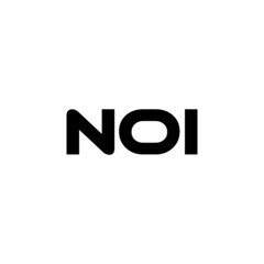 NOI letter logo design with white background in illustrator, vector logo modern alphabet font overlap style. calligraphy designs for logo, Poster, Invitation, etc.