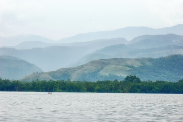 Fototapeta na wymiar Sentani Lake, Papua Indonesia.