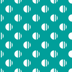 White circles on a turquoise background. Seamless background for any use.