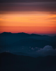 Fototapeta premium sunset in the mountains