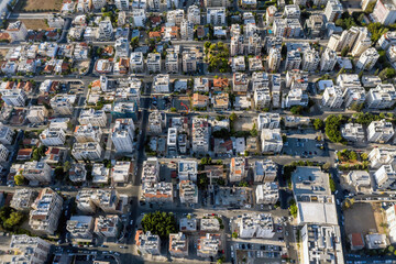 Top down view of residential area in Limassol, Cyprus