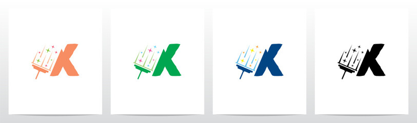 Glass Scraper Cleaning Letter Logo Design X