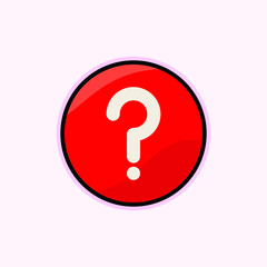 Question mark sign icon, vector illustration. Flat design style with long shadow. FAQ button. Asking questions. Ask for help. Question mark stamp. Sign logo simple icon design illustration