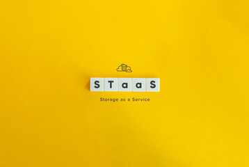 STaaS (Storage as a Service) banner and concept. Minimal aesthetics.