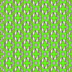  metal pattern on a green background. pattern for fabric, wallpaper, packaging. Decorative print.