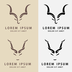 Dear head logo vector template. suitable for company logo, print, digital, icon, apps, and other marketing material purpose