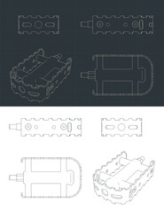 Bike pedal blueprints