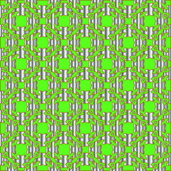 metal pattern on a green background.  pattern for fabric, wallpaper, packaging. Decorative print.