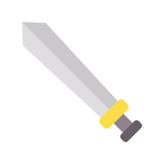 Sword Flat Vector Line Icon Design