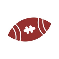 American Football Flat Vector Line Icon Design