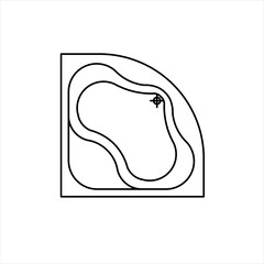 Luxury bathtub sketch vector design