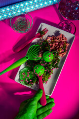 Alien Eating Dinner Club