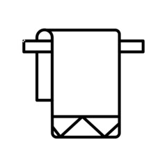 Towel Vector Line Icon Design