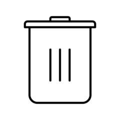 Trash bin Vector Line Icon Design