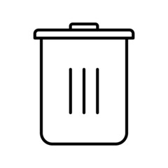 Trash bin Vector Line Icon Design