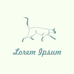Animal logo collection, Pet care, cat symbol