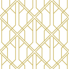 Art Deco Pattern. Seamless geometric vintage decoration. Minimal lines desig