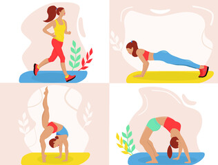 illustration of a woman doing yoga