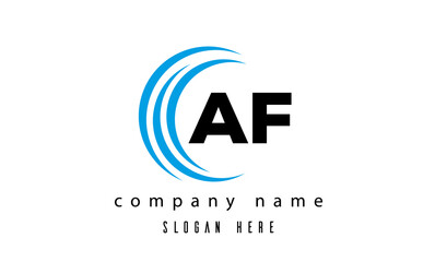  technology AF latter logo vector