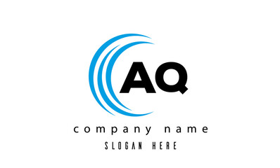  technology AQ latter logo vector