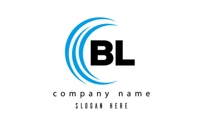  technology BL latter logo vector