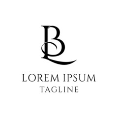 initial BL Logo Design vector