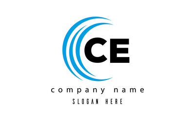  technology CE latter logo vector