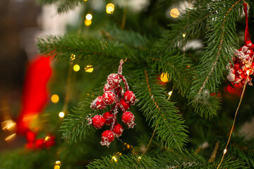 christmas tree decoration, christmas decoration on a tree