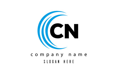 creative technology CN latter logo vector