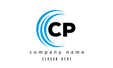 creative technology CP latter logo vector