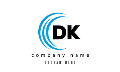 creative technology DK latter logo vector